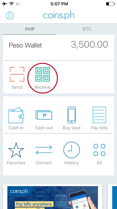 where can i find my bitcoin wallet address in coins.ph