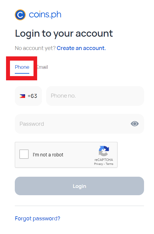 How to log in through the Coins website Coins.ph Help Center