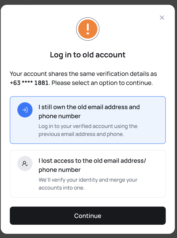 Log in to old account.png