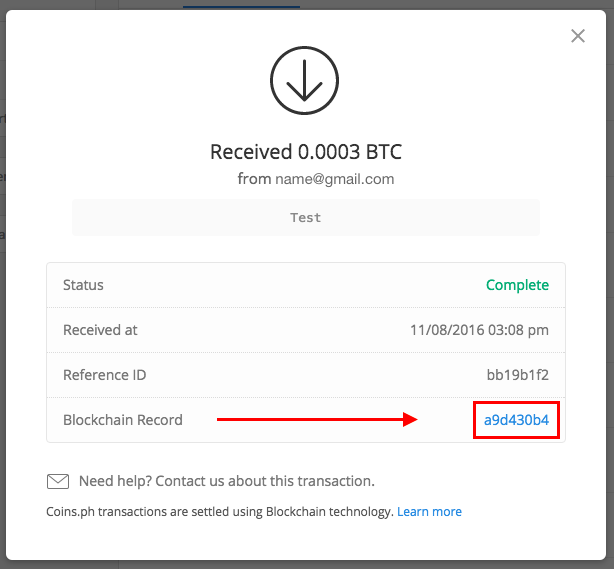When Will My Balance Update After Making A Blockchain Transfer To - click on the reference id in the blockchain record field of the pop up window